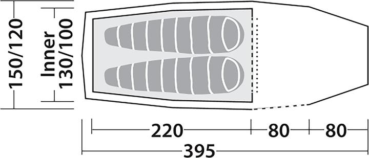 Actual product image Robens Voyager 2 Exp (Dome tent, 3.20 kg, 2 persons)