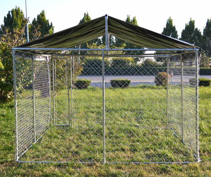 Produktbild Wiltec Hundezwinger 3x3m Dach Hundegehege Hundehütte Hundekäfig Freilaufgehege Tier (Hundezwinger)