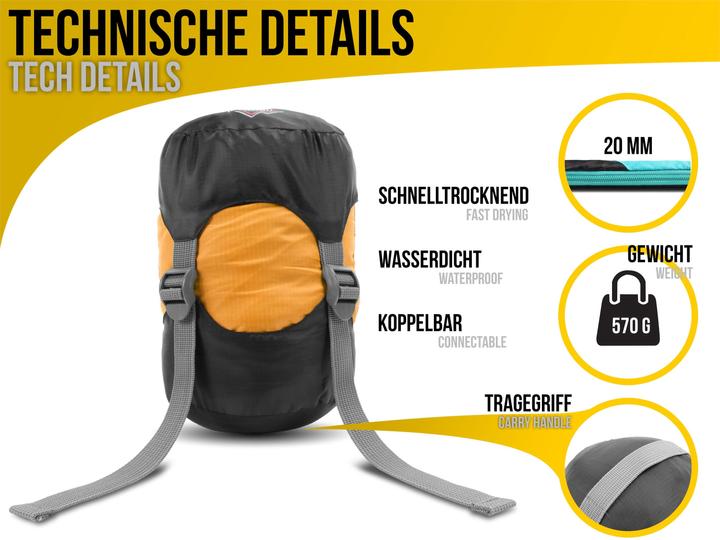 Actual product image Normani Ultralight-Schlafsack Touren-Sommerschlafsack - 8474 (210 cm)
