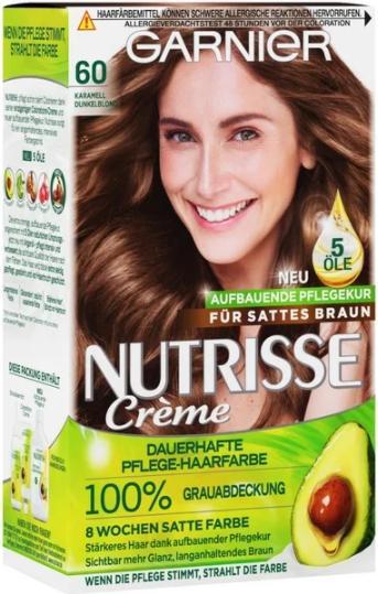 Produktbild Pierre Fabre Garnier Nutionse, 60 Karamell Dunkelblond, Haarfärbemittel (60 Karamell Dunkelblond)