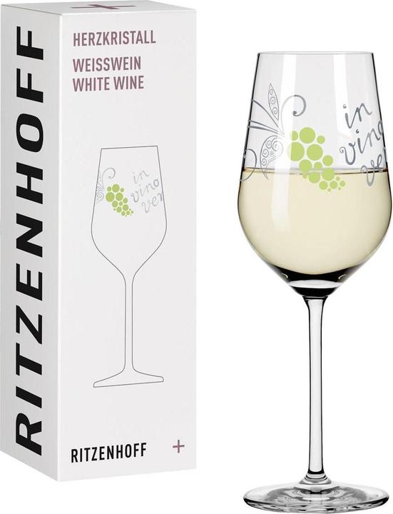 Ritzenhoff Heart crystal white wine glass White wine 002 (36.40 cl, 1 Glasses, White wine glasses)