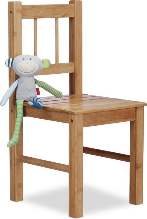 Relaxdays Chaise déco en bambou (Fauteuil pour enfants)