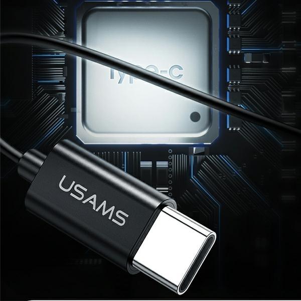 Produktbild Usams Słuchawki stereo EP-43 metal USB-C czarny/black HSEP4301 (ANC, Kabelgebunden)