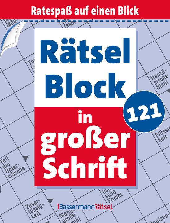 Actual product image Puzzle pad in large font 121 (German, Eberhard Krüger, 2024)