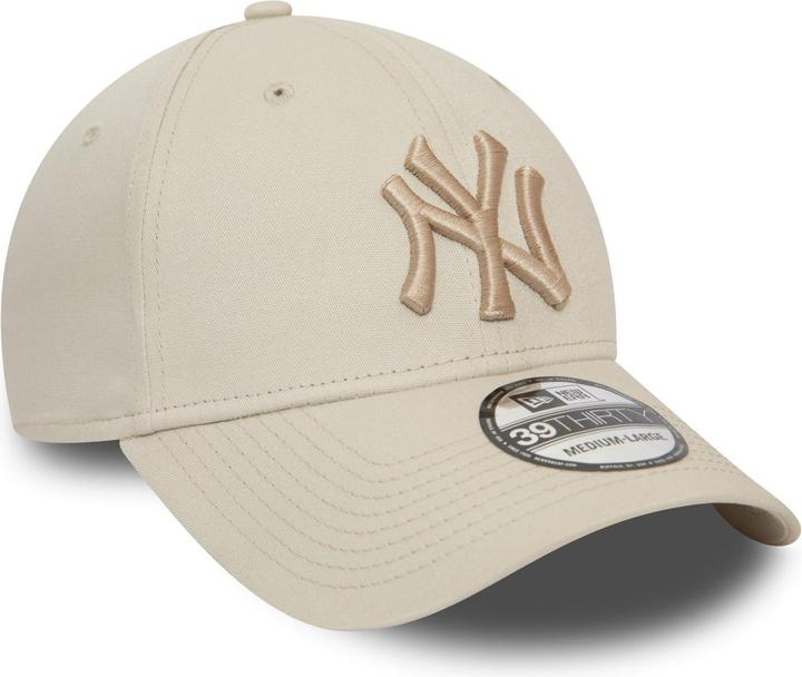 New Era 39Thirty Stretch Cap - New York Yankees stone - S/M (S/M)