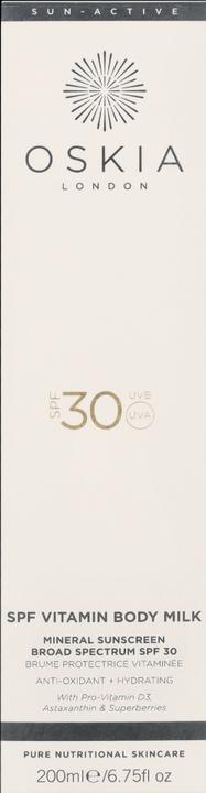 Image du produit Oskia Lait corporel vitaminé Spf 30 - 200 Ml (Lait solaire, SPF 30, 200 ml)