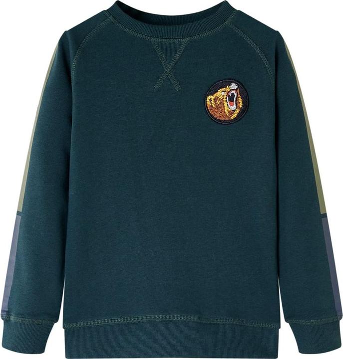 VidaXL Kinder-Sweatshirt Moosgrün 116,Material: 80 % Baumwolle. 20 (116)