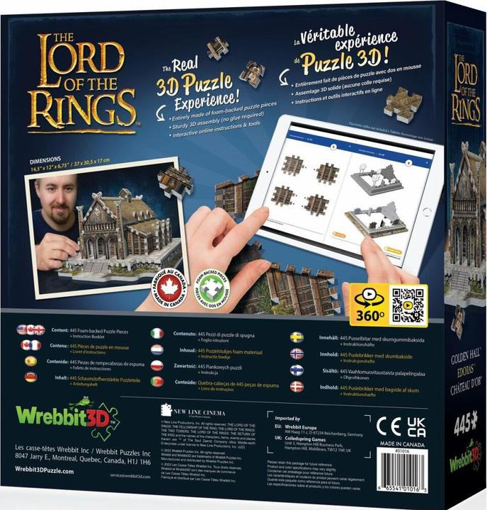 Produktbild Wrebbit 3D Golden Hall Edoras 445 pcs. 3D Puzzle (445 Teile)