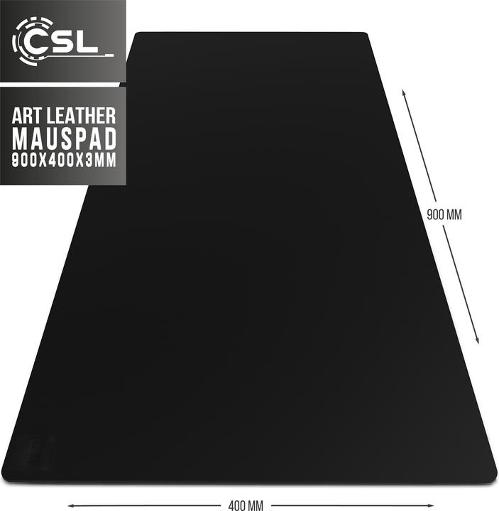 Immagine prodotto CSL Tappetino per mouse, tappetino per mouse XXL, elegante look in pelle, tappetino da scrivania 900 x (XXL)