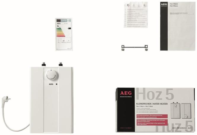 Produktbild AEG Haustechnik druckloser Kleinspeicher Huz 5 Basis, Untertischboiler 5 Liter Niederdruck, mit Stecker