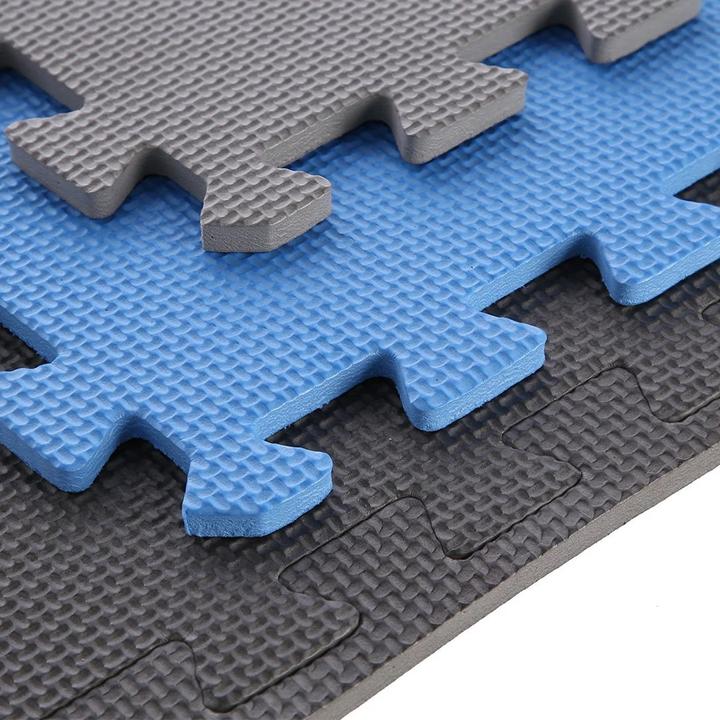Produktbild One Faltmatte für Training HMS MP10, hellgrau-blau-dunkelgrau, 60x60x1,0 cm, 9-teilig (1 cm)