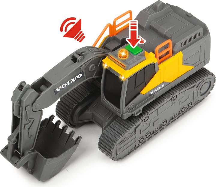 Produktbild Dickie Volvo Caterpillar Bagger mit Licht und Ton