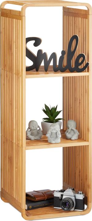 Actual product image Relaxdays Bamboo shelf (33 x 33 x 96 cm)