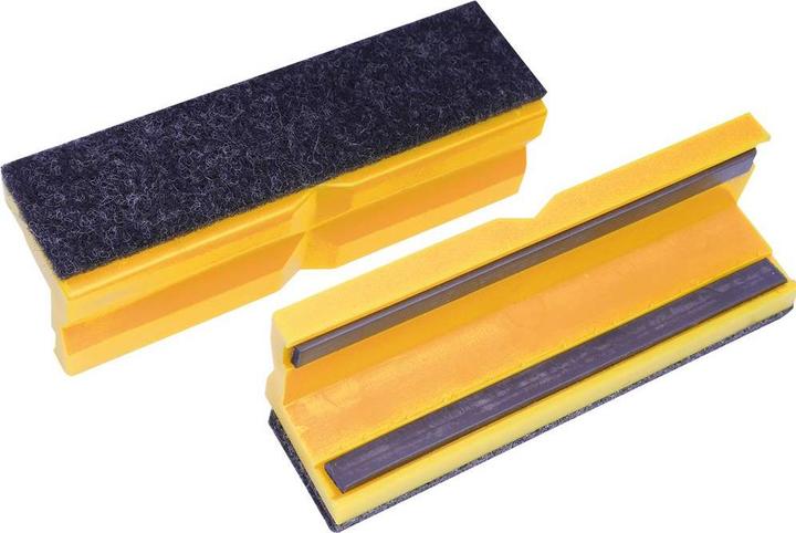 Bernstein Schonbacken Filz/Kunststoff 100mm gelb, mit Magnetleiste (Paar) (100 mm)