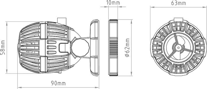 Produktbild SunSun CW-110 Strömungspumpe 500-4000 l/h 10 W Aquarium Pumpe Controller Modi