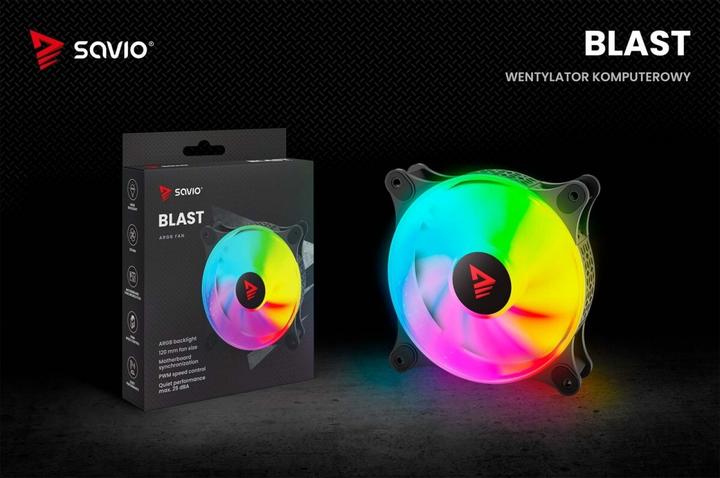 Produktbild Savio 3er-Set ARGB BLAST LÜFTERSET 3 x 120 mm 3-polig 5 V 4-polig 12 V (120 mm, 3 x)