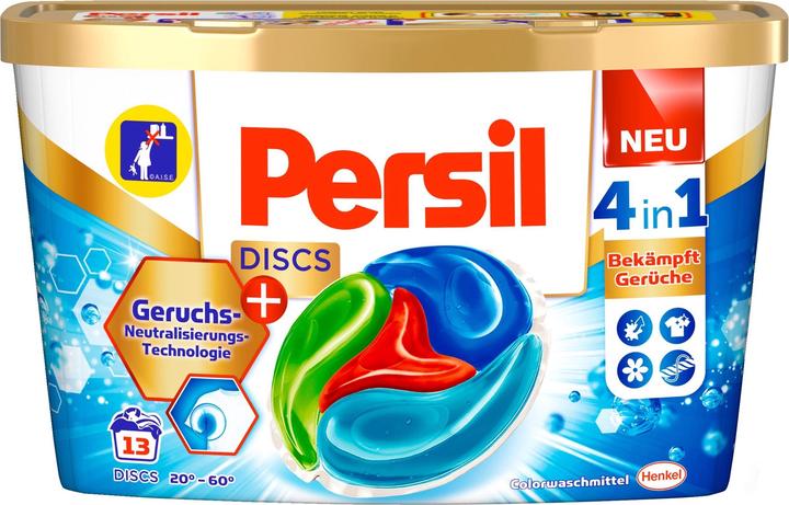 Actual product image Persil Detergent Capsules Color Discs Against bad odours 13 pieces (13 Washing cycles, Discs)