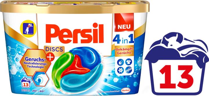 Actual product image Persil Detergent Capsules Color Discs Against bad odours 13 pieces (13 Washing cycles, Discs)