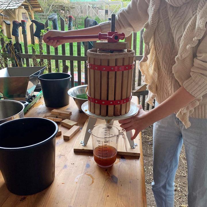 Image du produit Wiltec Pressoir à fruits 30L avec 3x Torchon à pressoir Moût Pressage Vin Cidre Broyage Fruits Pommes