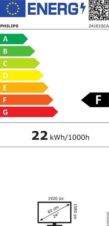 Etichetta energetica Philips 241E1SCA/00 (1920 x 1080 pixel, 23.60")