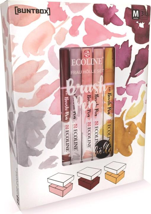 Actual product image Talens Brushpen Ecoline set of 5 colour box woman hell (Multicoloured, 3 x)