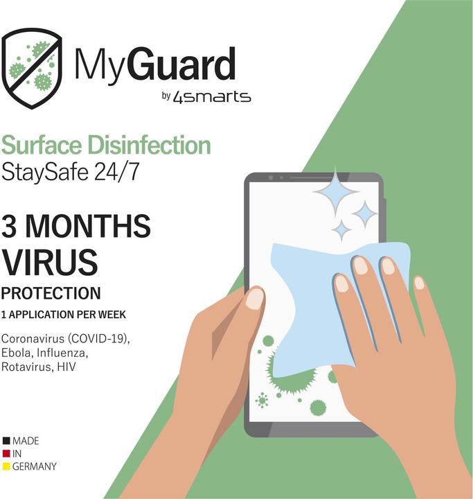 Actual product image 4smarts Display Cleaner MyGuard Surface Disinfection 24/7 Set of 12