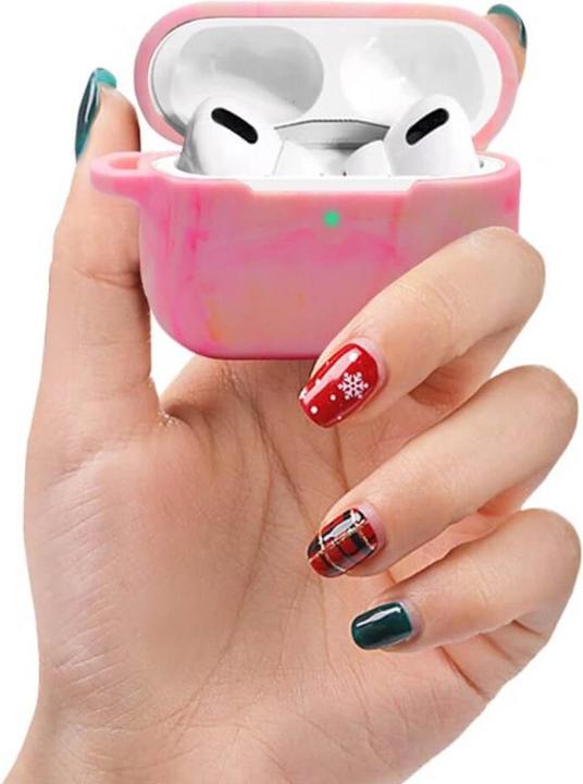 Produktbild Cover-Discount AirPods Pro 2 - Silikoncase Schutzhülle Marble rose (Kopfhörer Hülle)