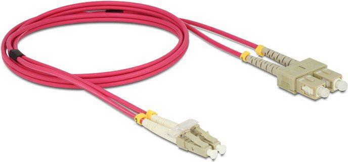 Actual product image Goobay Fiber Optic Cable, Multimode (OM4) Purple, 1 m (S/UTP, CAT8.1, 1 m)