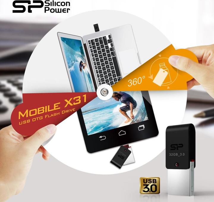 Image du produit Silicon Power Mobile X31 32GB MicroUSB/USB (32 Go)