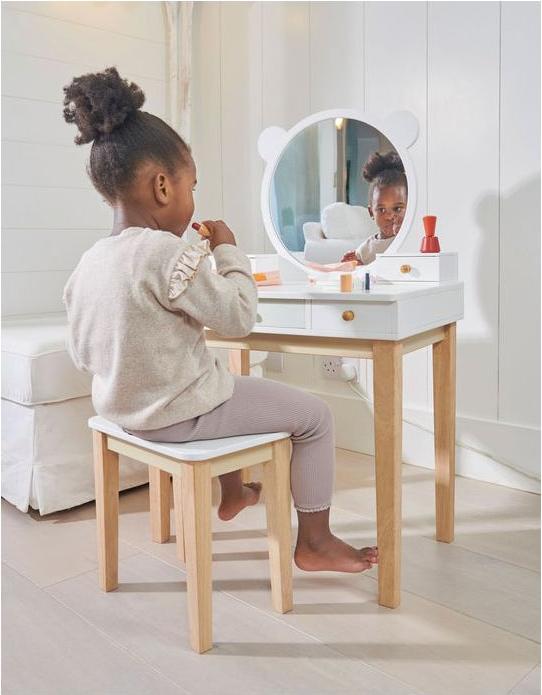 Actual product image Tender Leaf Toys Dressing Table with Stool (60 x 16.5 x 96 cm)