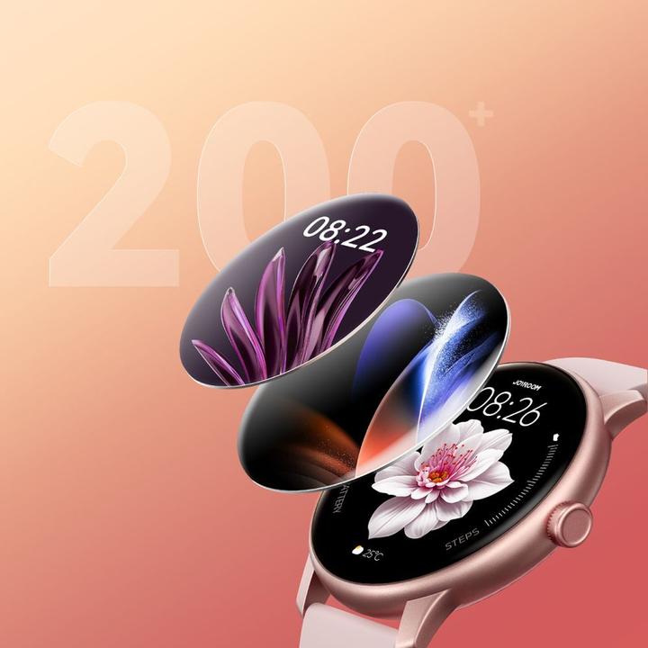 Actual product image Joyroom Classis Series JR-FC1 Smartwatch with Call Answering Function / IP68 Protection - Pink