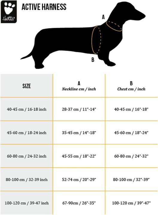 Produktbild Hurtta Geschirr Active schwarz (M, Hund, Allgemein)
