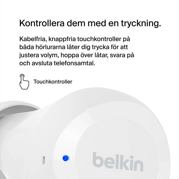 Actual product image Belkin Auc009btwh Soundform Bolt True (No noise cancelling, 19 h, Wireless)