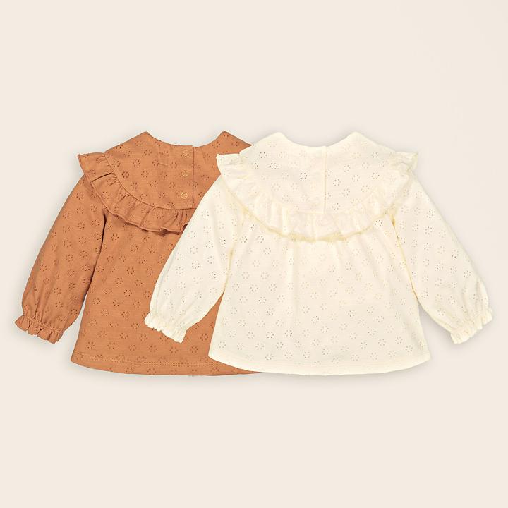 Produktbild La Redoute Collections 2er-Pack Langarm-Shirts mit Rüschen (110)