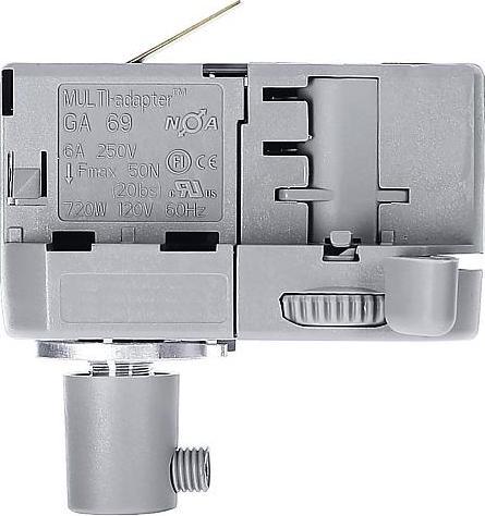 Produktbild Global Trac Euro-Adapter für 3-Phasenschiene GA 69-1, grau max. 6A/50N, 60172