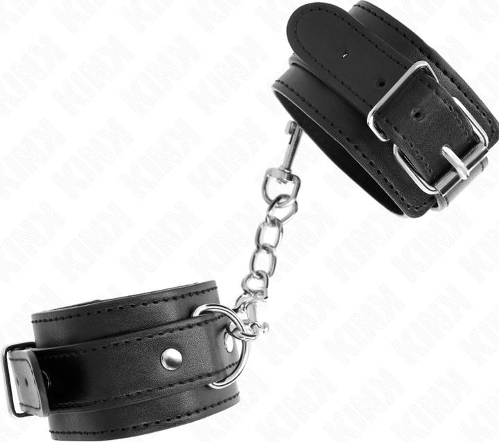 Actual product image Kink THIN Wrist Cuffs BLACK ADJUSTABLE 21-33 CM