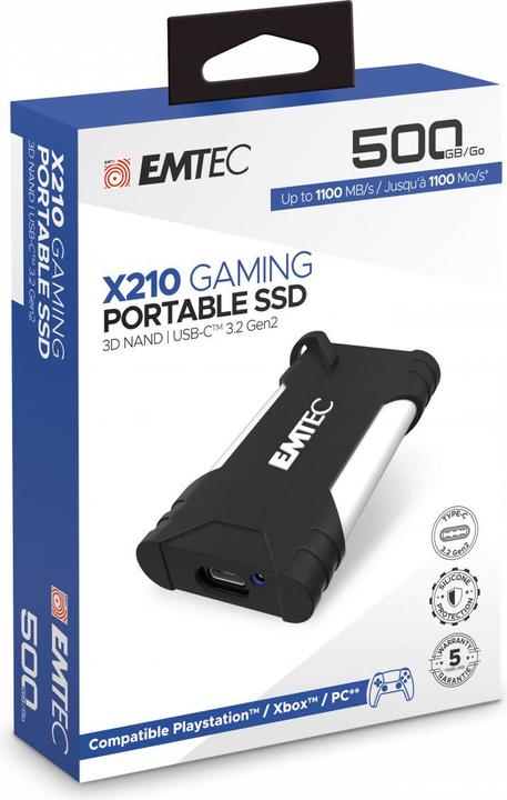 Actual product image Emtec X210G Gaming SSD (500 GB)