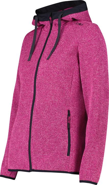 Actual product image CMP Campagnolo Women's Jacquard Knitted Jacket Fix Hood (40, M)