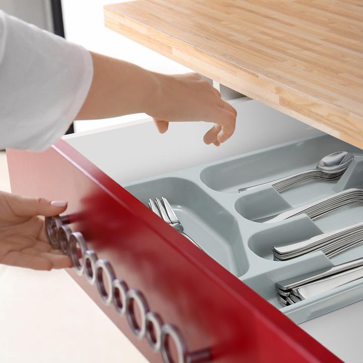 Actual product image Relaxdays Cutlery Tray 5 Compartments, Pack of 2