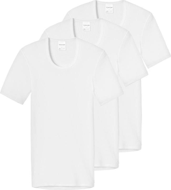 Image du produit Schiesser Lot de 3 maillots de corps Original Classics à double côte / manches courtes (XL)