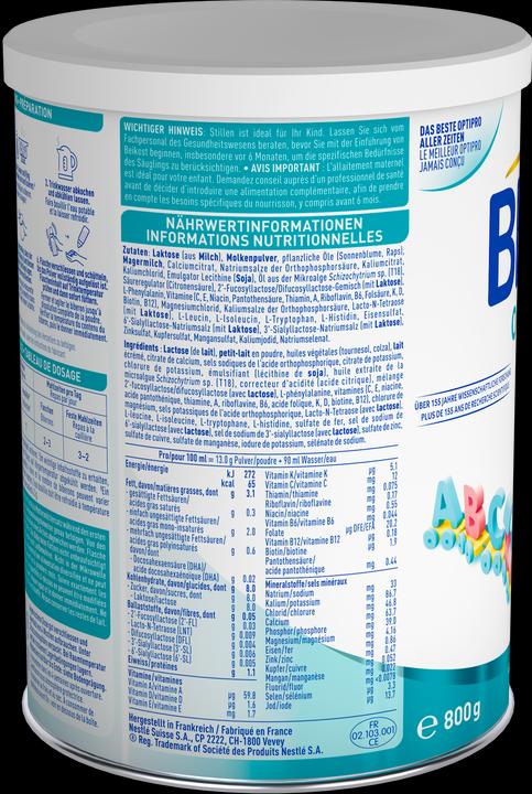 Nährwerte und Zutaten Beba Optipro Junior 18+ (800 g, ab 18 Monaten)