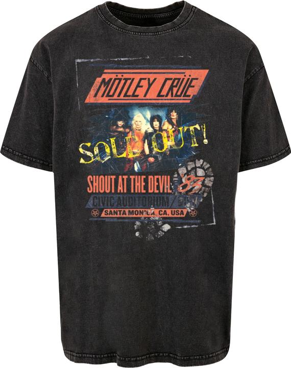 Actual product image Merchcode Motley Crue - SATD Tour Acid Washed Heavy Oversize Tee - 117025 (XS)