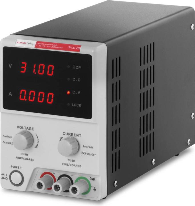 Produktbild Stamos Labornetzgerät Labornetzteil Netzgerät Trafo Regelbar 0 30V Dc 0 5A 10Mv 1Ma Usb