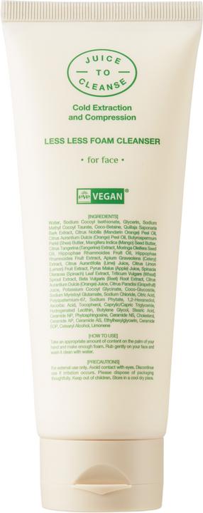 Actual product image Juice to Cleanse Juice To Clean Less Less Foam Cleanser (Foam)