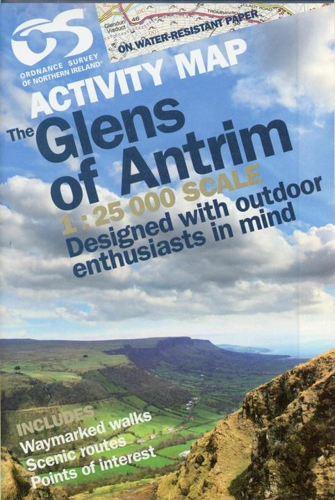 Actual product image Hiking map Glens of Antrim