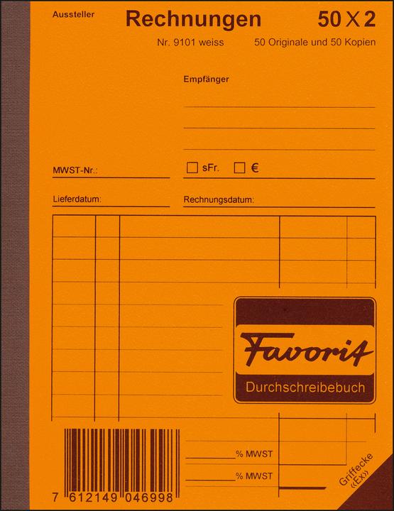 Produktbild Favorit Rechnungen (100 x)