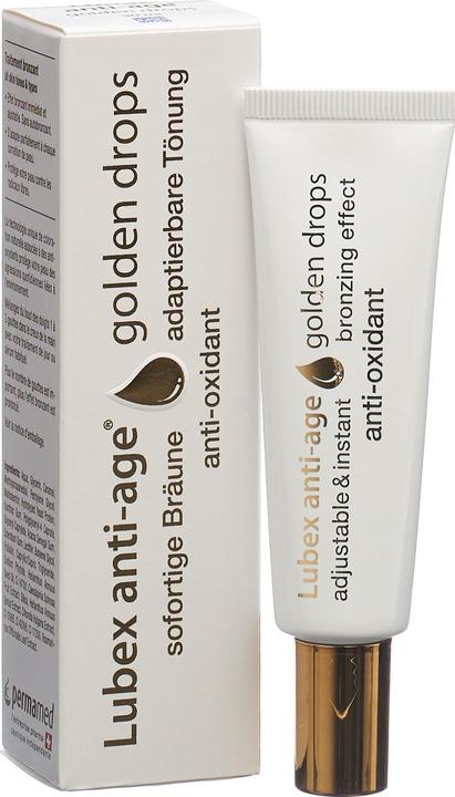 Actual product image Lubex anti-age golden drops Tb 30 ml (Self tanning foam, 30 ml)