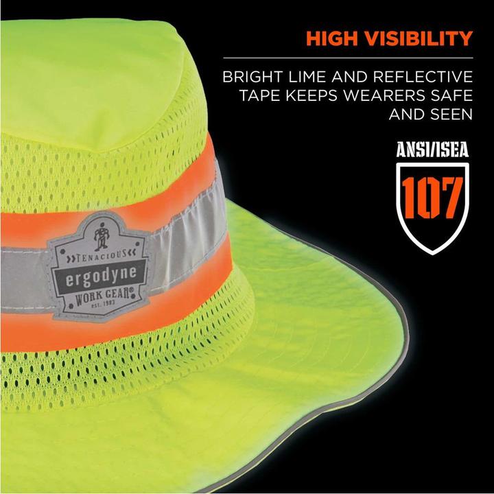 Image du produit Ergodyne Chapeau de soleil rafraîchissant Ranger Chill-Its 8935MF Hi-Vis, citron vert, taille S/M (S, M)