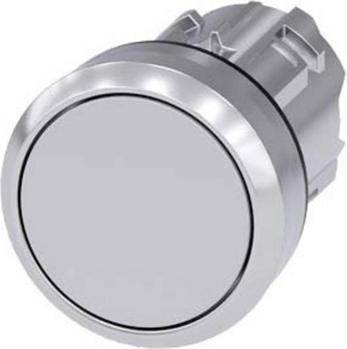 Produktbild Siemens SIRIUS ACT Drucktaster Frontelement Metall, hochglanz, grau