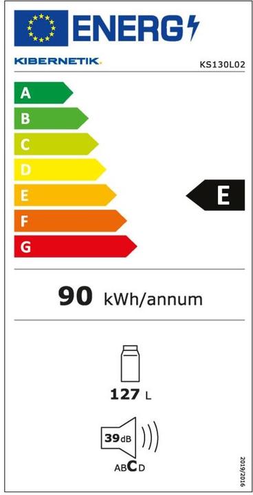 Energie-Label Kibernetik Ks130l02 (127 l)